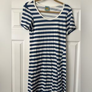 Cc California striped t shirt dress sz large